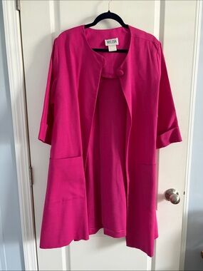 Vintage Melissa Vibrant Fushia/Pink Overcoat or Overdress